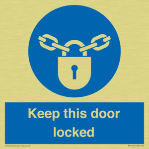 MA7502: Keep this door locked