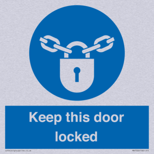 MA7502: Keep this door locked