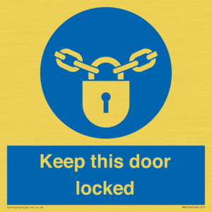 MA7502: Keep this door locked