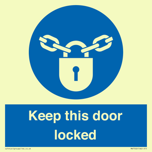 MA7502: Keep this door locked