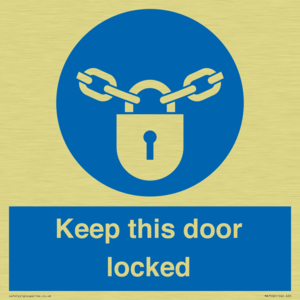 MA7502: Keep this door locked