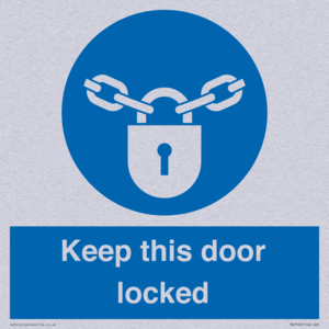 MA7502: Keep this door locked