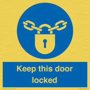 MA7502: Keep this door locked