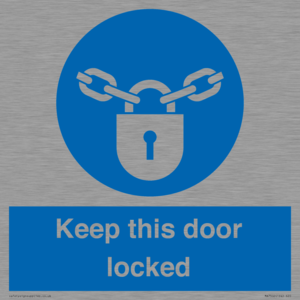 MA7502: Keep this door locked