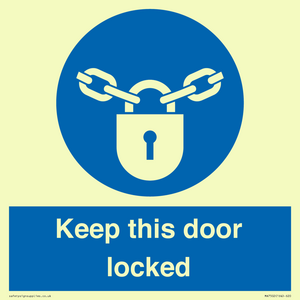 MA7502: Keep this door locked