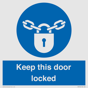 MA7502: Keep this door locked