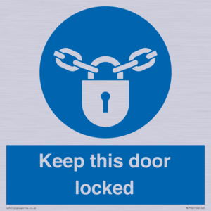 MA7502: Keep this door locked
