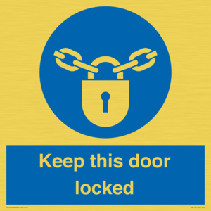 MA7502: Keep this door locked