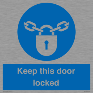 MA7502: Keep this door locked