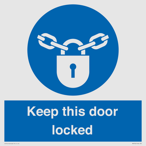 MA7502: Keep this door locked