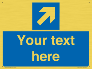 MA7913: Custom Directional signage blue up right arrow