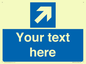 MA7913: Custom Directional signage blue up right arrow
