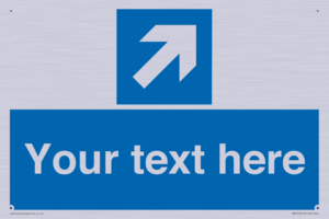 MA7913: Custom Directional signage blue up right arrow