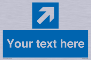 MA7913: Custom Directional signage blue up right arrow