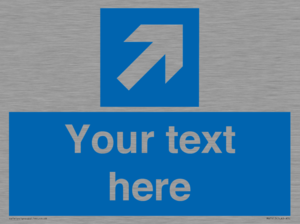 MA7913: Custom Directional signage blue up right arrow