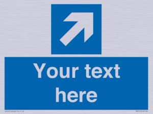MA7913: Custom Directional signage blue up right arrow