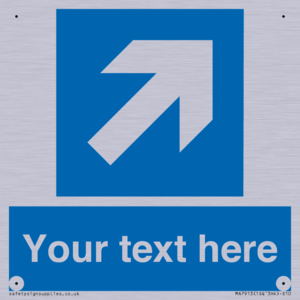 MA7913: Custom Directional signage blue up right arrow