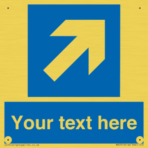 MA7913: Custom Directional signage blue up right arrow