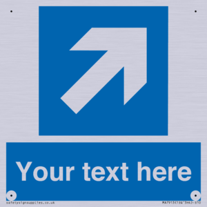 MA7913: Custom Directional signage blue up right arrow