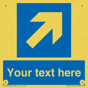 MA7913: Custom Directional signage blue up right arrow