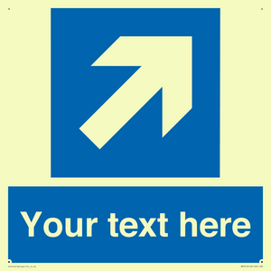 MA7913: Custom Directional signage blue up right arrow
