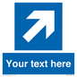 MA7913: Custom Directional signage blue up right arrow