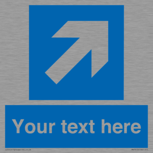MA7913: Custom Directional signage blue up right arrow