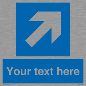 MA7913: Custom Directional signage blue up right arrow