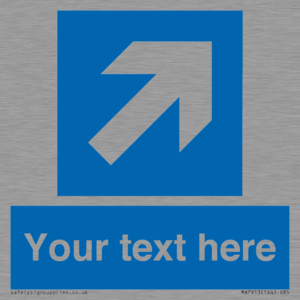 MA7913: Custom Directional signage blue up right arrow