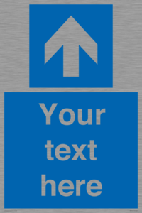 MA7914: Custom Directional signage blue up arrow