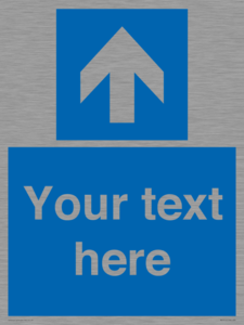MA7914: Custom Directional signage blue up arrow