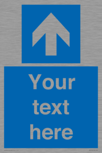 MA7914: Custom Directional signage blue up arrow