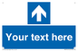 MA7914: Custom Directional signage blue up arrow