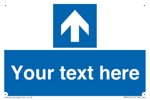 MA7914: Custom Directional signage blue up arrow