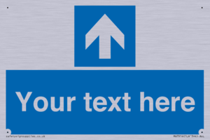 MA7914: Custom Directional signage blue up arrow