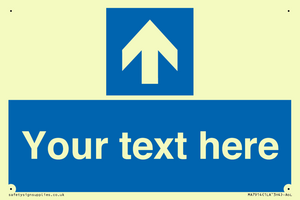 MA7914: Custom Directional signage blue up arrow