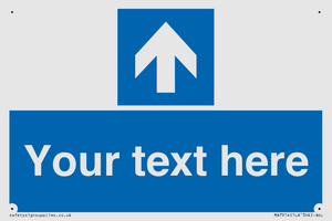 MA7914: Custom Directional signage blue up arrow