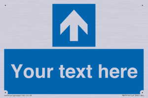 MA7914: Custom Directional signage blue up arrow