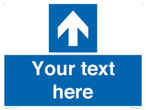 MA7914: Custom Directional signage blue up arrow