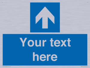 MA7914: Custom Directional signage blue up arrow