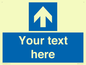 MA7914: Custom Directional signage blue up arrow