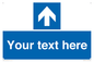 MA7914: Custom Directional signage blue up arrow