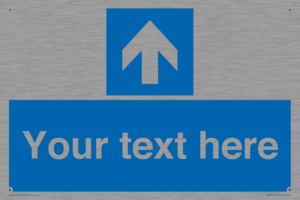 MA7914: Custom Directional signage blue up arrow