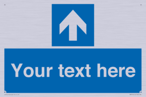 MA7914: Custom Directional signage blue up arrow