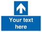 MA7914: Custom Directional signage blue up arrow