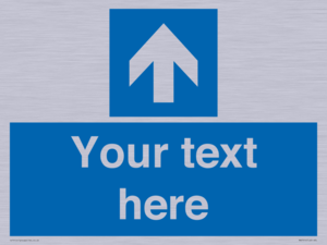 MA7914: Custom Directional signage blue up arrow
