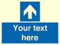 MA7914: Custom Directional signage blue up arrow