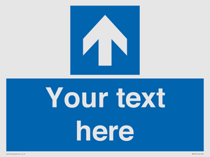 MA7914: Custom Directional signage blue up arrow