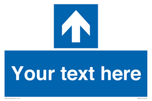 MA7914: Custom Directional signage blue up arrow