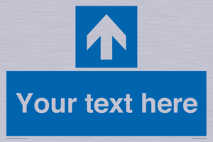 MA7914: Custom Directional signage blue up arrow